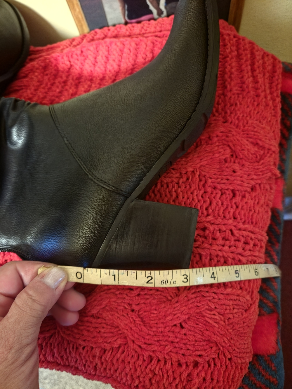 Women's Black Ruched Bear Traps Ankle Boots - Picture 3 of 9